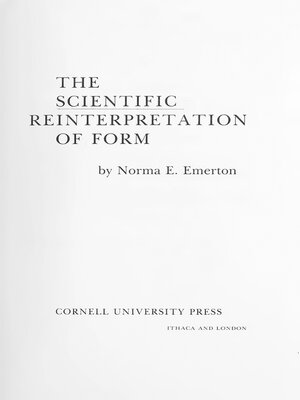 cover image of The Scientific Reinterpretation of Form
